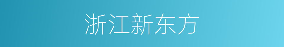 浙江新东方的同义词