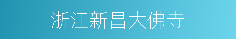 浙江新昌大佛寺的同义词