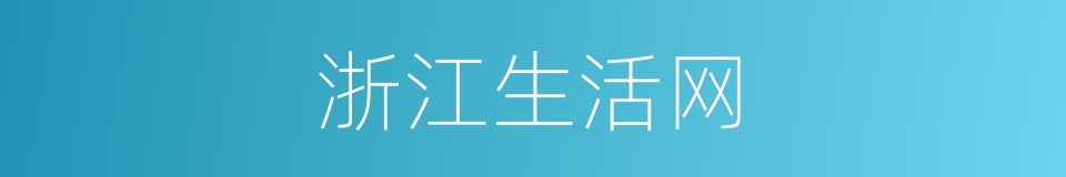 浙江生活网的同义词