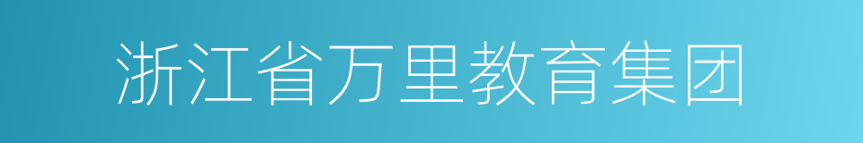 浙江省万里教育集团的同义词