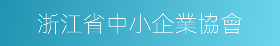 浙江省中小企業協會的同義詞