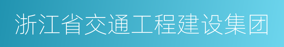 浙江省交通工程建设集团的同义词