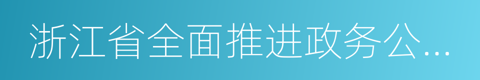 浙江省全面推进政务公开工作实施细则的同义词