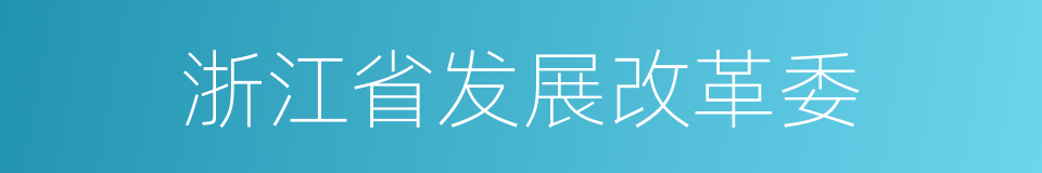 浙江省发展改革委的同义词