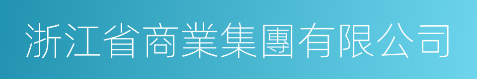 浙江省商業集團有限公司的同義詞