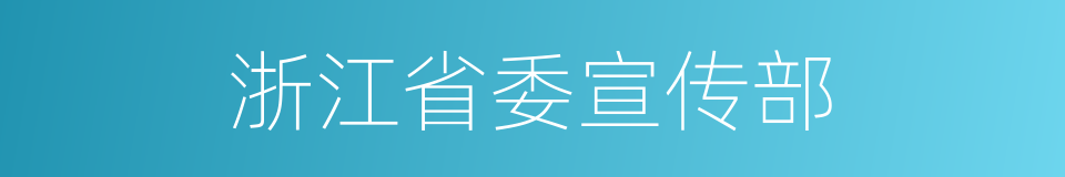 浙江省委宣传部的同义词