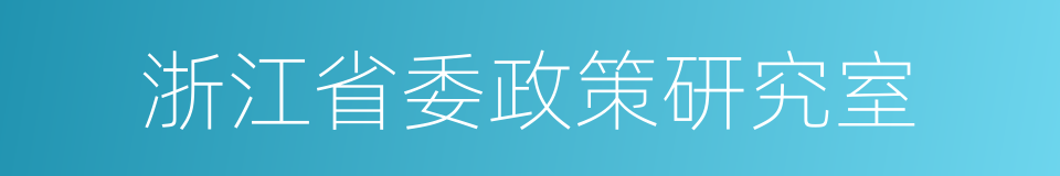 浙江省委政策研究室的同义词