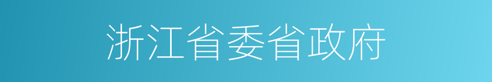 浙江省委省政府的同义词