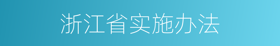 浙江省实施办法的同义词