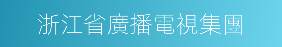 浙江省廣播電視集團的同義詞