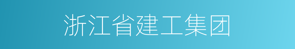 浙江省建工集团的同义词