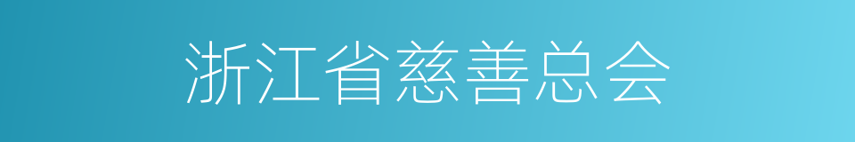 浙江省慈善总会的同义词