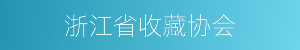 浙江省收藏协会的同义词