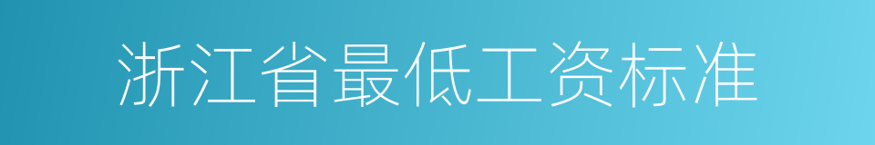 浙江省最低工资标准的同义词