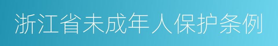 浙江省未成年人保护条例的同义词