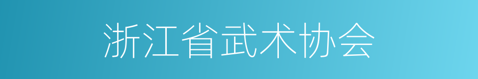 浙江省武术协会的同义词