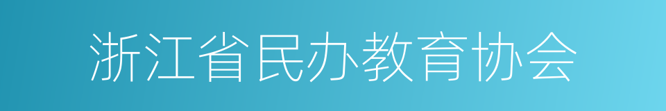 浙江省民办教育协会的同义词