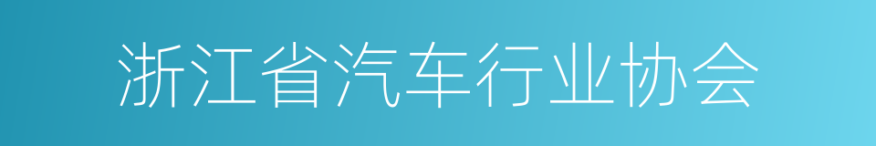 浙江省汽车行业协会的同义词