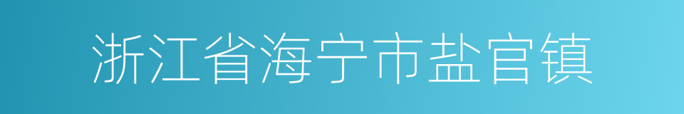 浙江省海宁市盐官镇的同义词