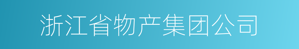 浙江省物产集团公司的同义词