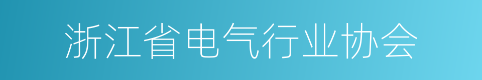 浙江省电气行业协会的同义词