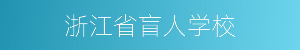 浙江省盲人学校的同义词