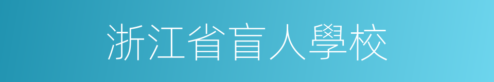 浙江省盲人學校的同義詞