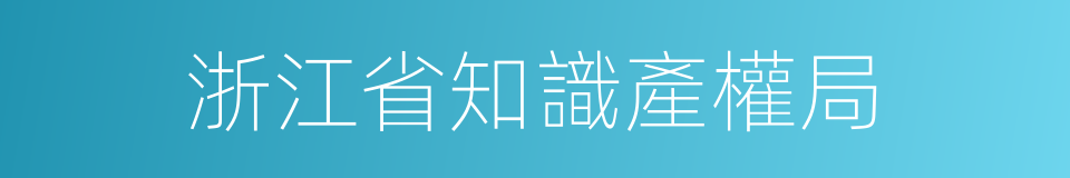 浙江省知識產權局的同義詞