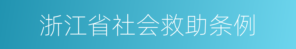 浙江省社会救助条例的同义词