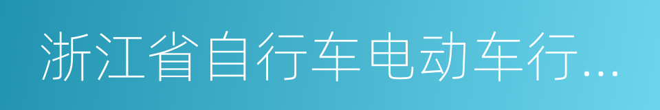 浙江省自行车电动车行业协会的同义词