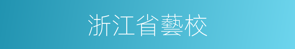浙江省藝校的同義詞