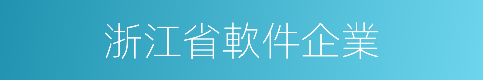 浙江省軟件企業的同義詞