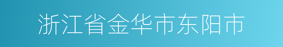 浙江省金华市东阳市的同义词