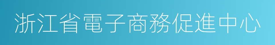 浙江省電子商務促進中心的同義詞