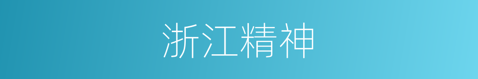 浙江精神的同义词