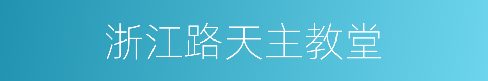 浙江路天主教堂的同义词