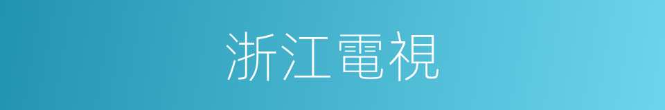 浙江電視的同義詞