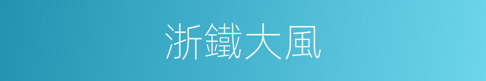 浙鐵大風的同義詞