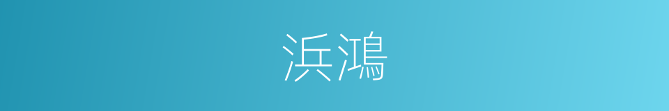 浜鴻的同義詞