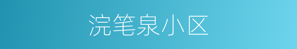 浣笔泉小区的同义词