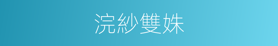 浣紗雙姝的同義詞