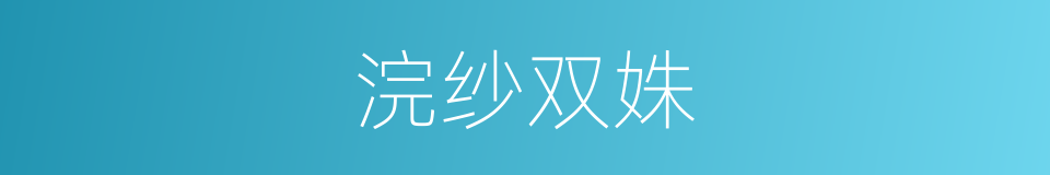 浣纱双姝的同义词