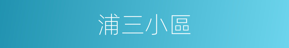 浦三小區的同義詞