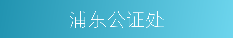 浦东公证处的同义词