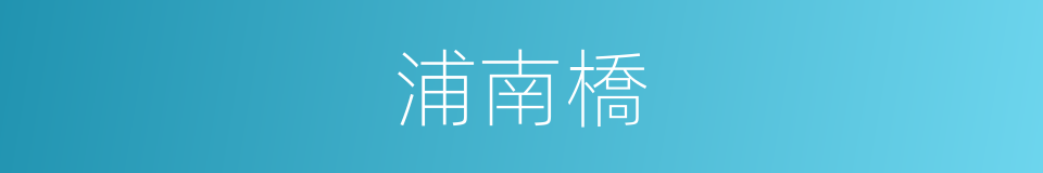 浦南橋的同義詞