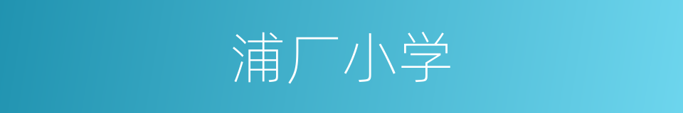 浦厂小学的同义词