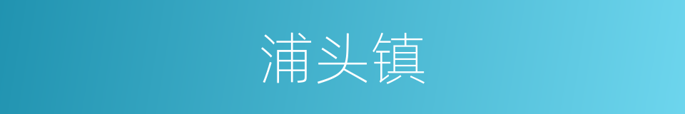 浦头镇的同义词