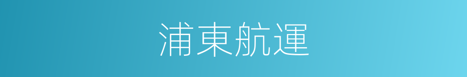 浦東航運的同義詞