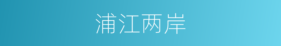 浦江两岸的同义词