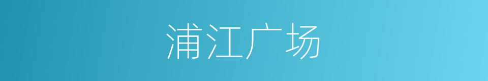 浦江广场的同义词